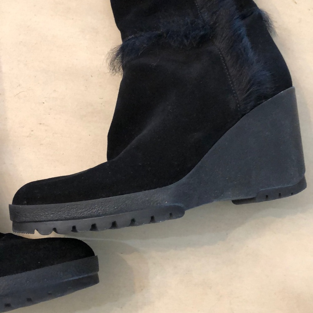 Authentic Coach Sharma Suede Shearling Boots - Picture 4 of 7